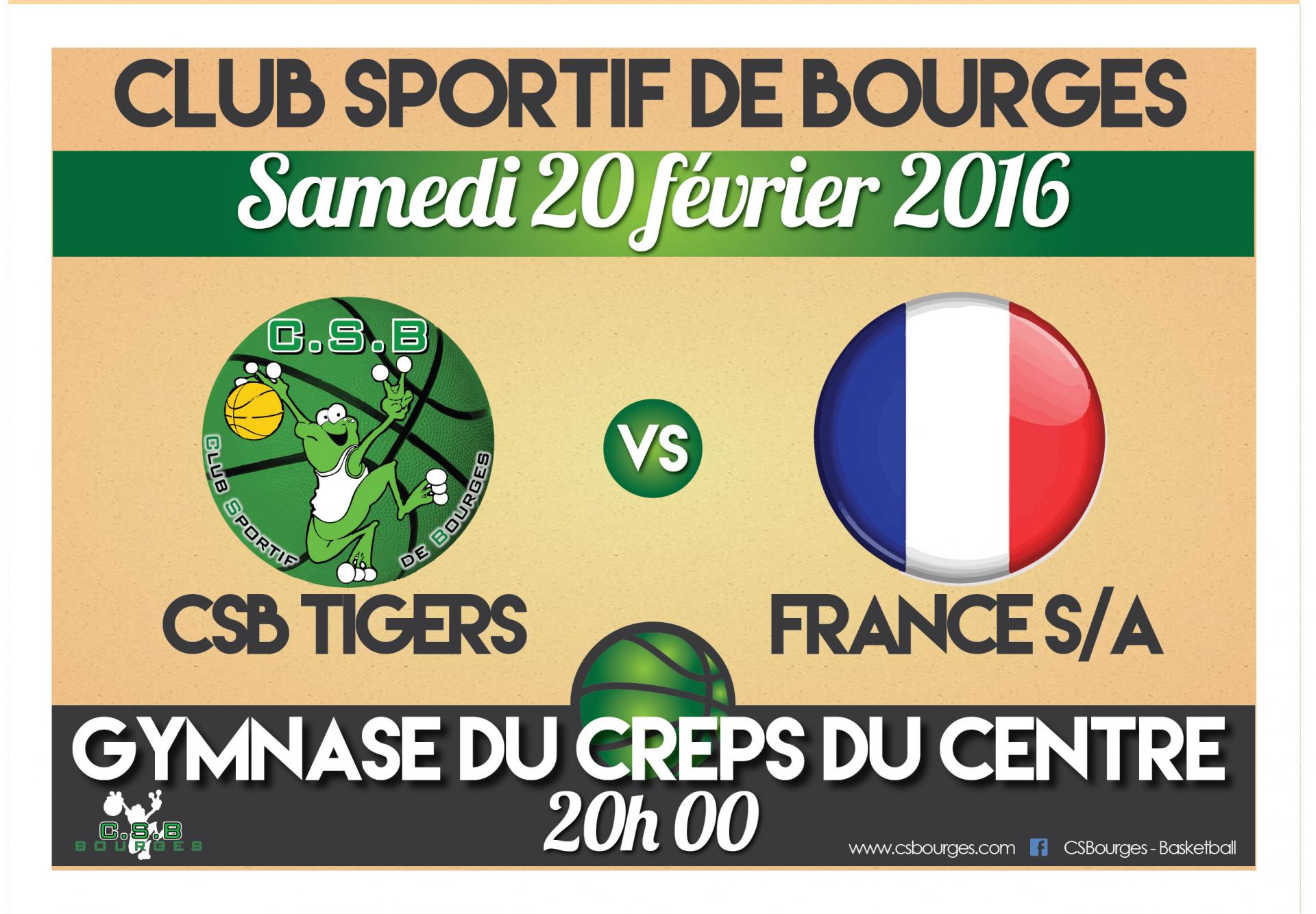 Affiche match france sa 2016