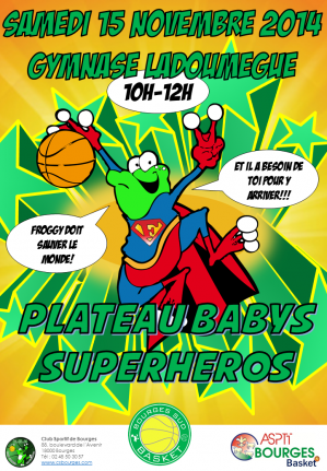 Affiche plateau baby superhero