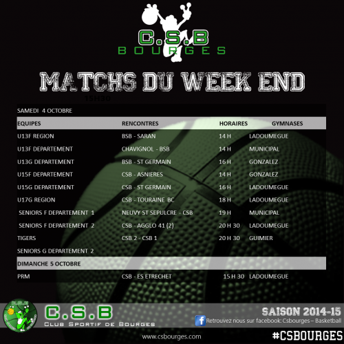 Matchs du Week End