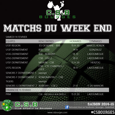 MATCHS DU WEEK END