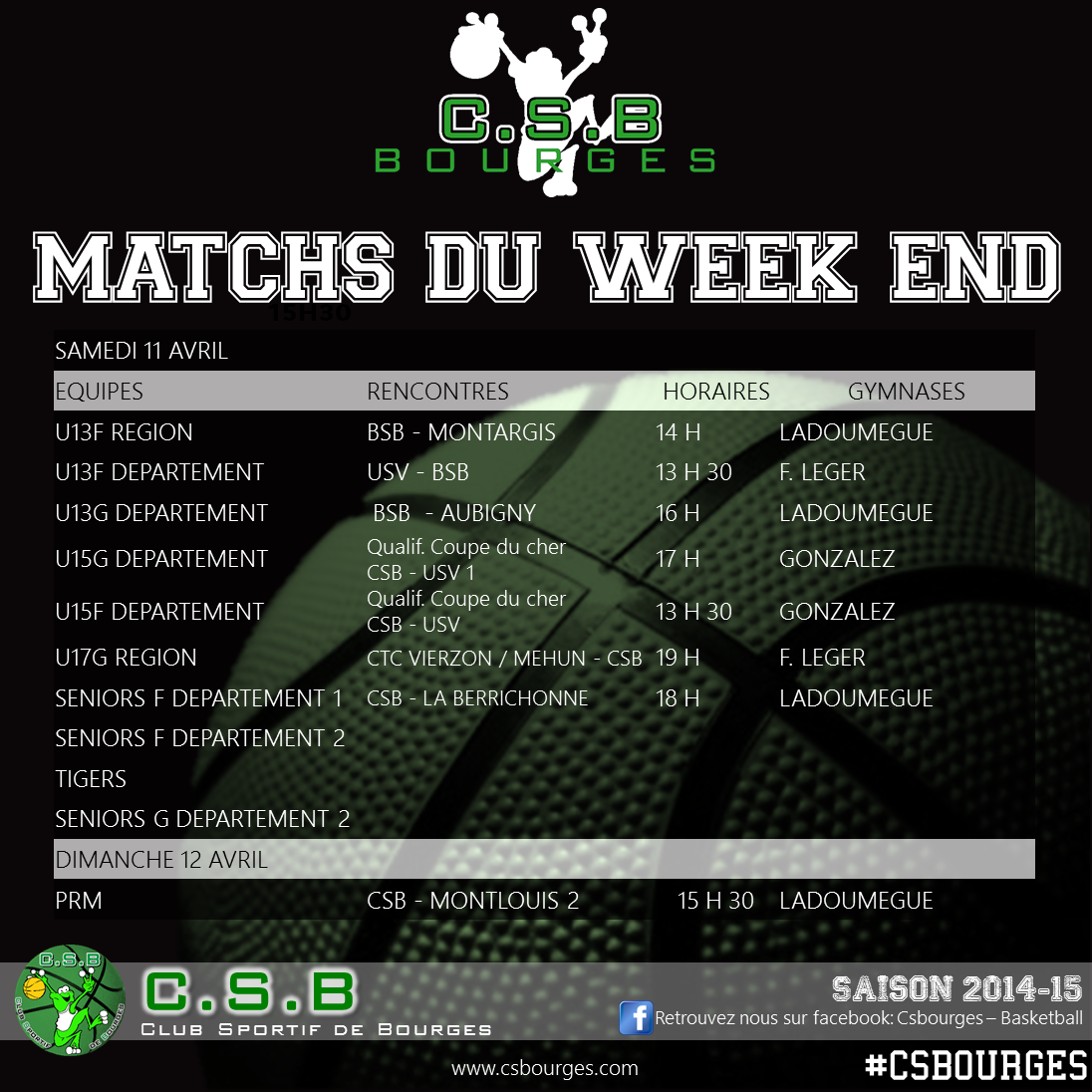 Matchs du Week End