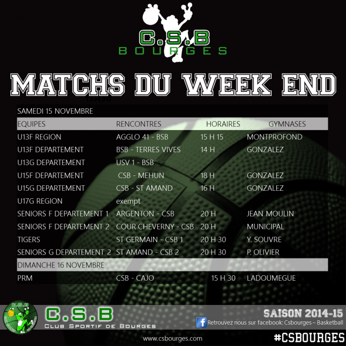 Matchs du Week End